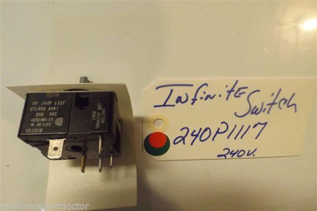 GE STOVE 240P1117 Infinite Switch 240v used part GE STOVE 240P1117 Infinite Switch 240v used part